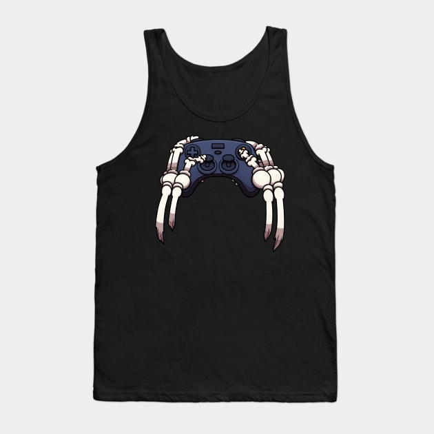 Skeleton Hands Holding Video Game Controller Tank Top by TheMaskedTooner